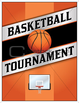 Basketball Tournamet Flyer Poster Illustration