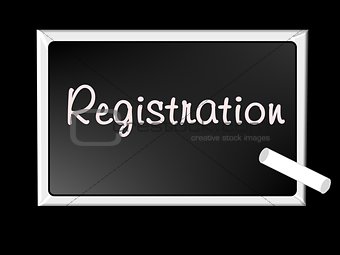 registration with chalk and slate
