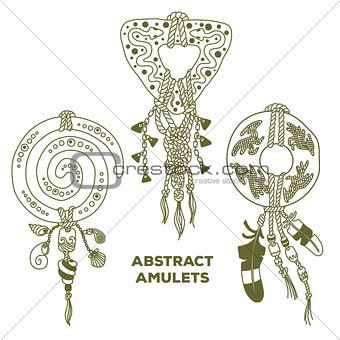 Three Abstract Amulets