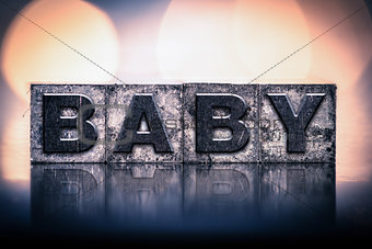 Baby Concept Vintage Letterpress Type