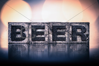 Beer Concept Vintage Letterpress Type