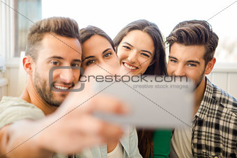 A selfie with friends