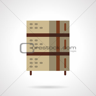 Professional stove flat color vector icon.