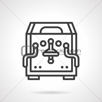 Simple line coffee machine vector icon