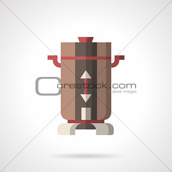 Flat color coffee mill vector icon