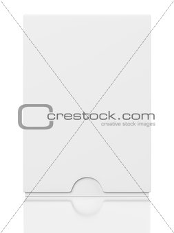 Closed box with slide cover isolated on white