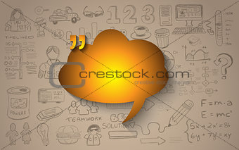 Cloud Computing concept with infographics sketch set: design 