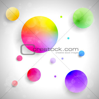 Vector set of colored balls