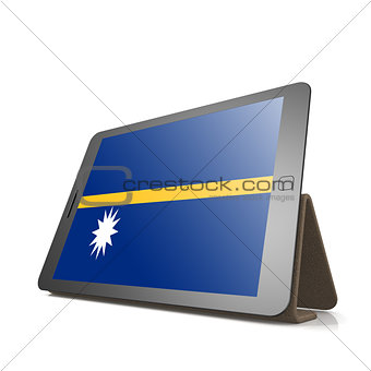 Tablet with Nauru flag