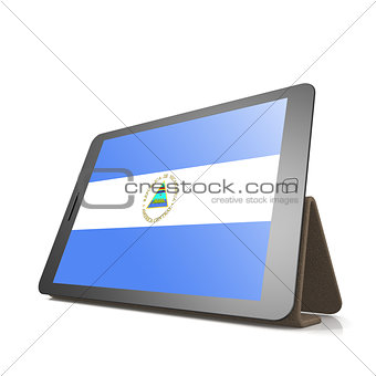 Tablet with Nicaragua flag