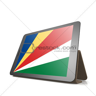 Tablet with Seychelles flag