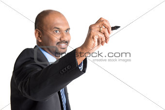 Indian business people writing