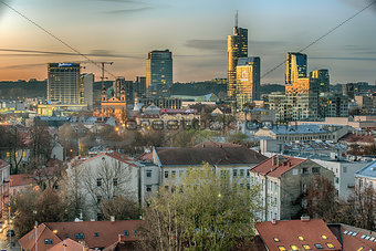 Vilnius, Lithuania: modern skyscrapers of city