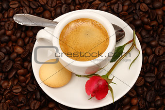 coffee with  rose