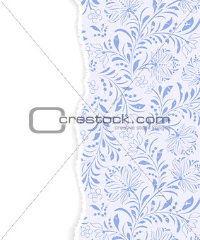  floral pattern with torn paper