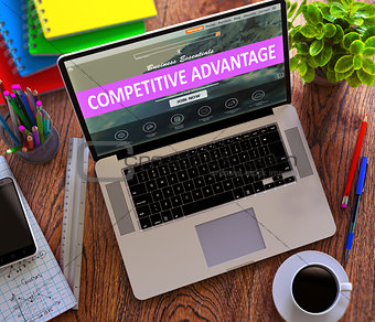 Competitive Advantage. Online Working Concept.