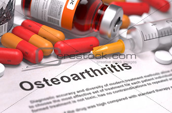 Diagnosis - Osteoarthritis. Medical Concept.