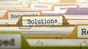Solutions Concept on File Label.