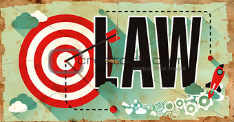 Law on Poster in Grunge Design.