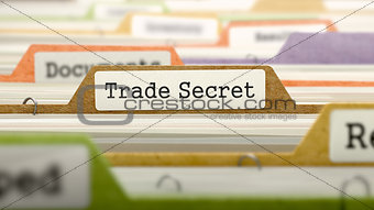File Folder Labeled as Trade Secret.