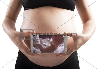 Baby on a phone