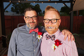 Smiling Bearded Gay Couple