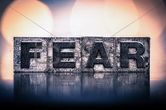 Fear Concept Vintage Letterpress Type