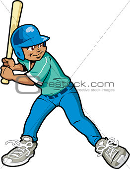 Boy Baseball Batter