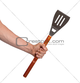 Barbecue spatula isolated on white background