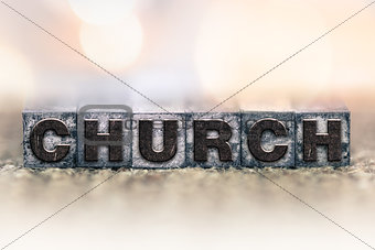 Church Concept Vintage Letterpress Type