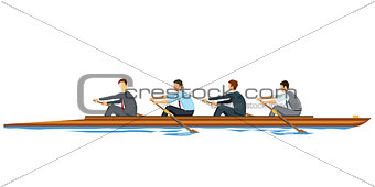 Rowing Businessmen