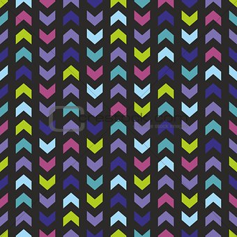 Chevron tile vector dark colorful pattern