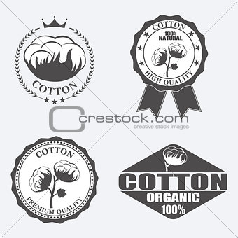 Cotton labels, stickers and emblems