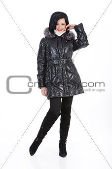 Young Beautiful Woman In Winter Coat