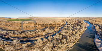 aerial view of eastern Colorado landscape