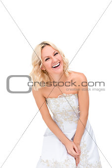 girl with a beautiful smile isolated on white background