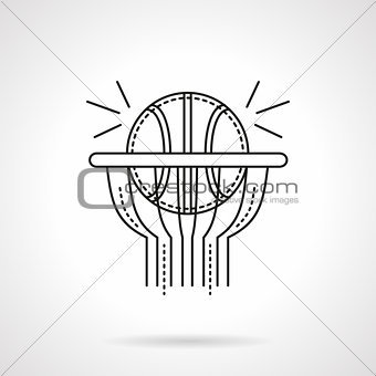 Basketball shot flat line vector icon