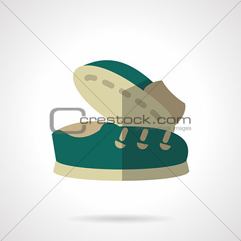 Flat color vector icons for footwear