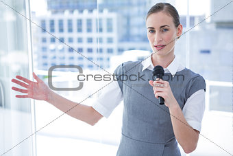 Businesswomen speaking