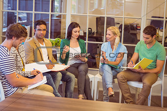 Attentive creative business people in meeting