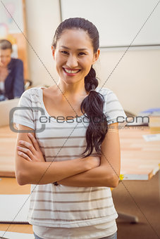 Young businesswoman smiling at the camera