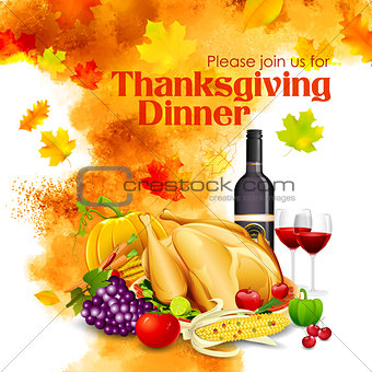 Happy Thanksgiving dinner celebration