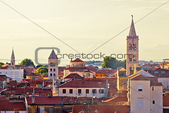 Historic Zadar skyline and rooftops