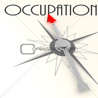 Compass with occupation word