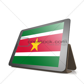Tablet with Suriname flag