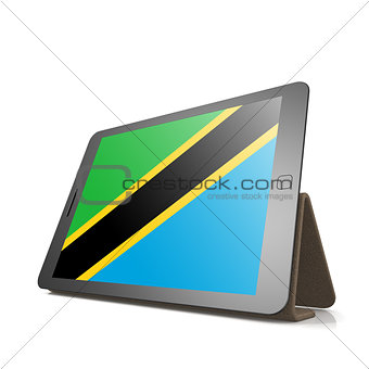 Tablet with Tanzania flag
