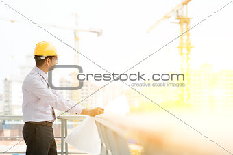 Site contractor engineer working