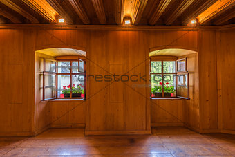 Wooden Room with Windows