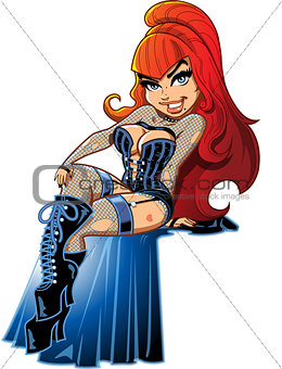 Sexy Goth Redhead Witch