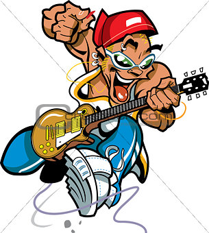 Wild Rock Guitar Player